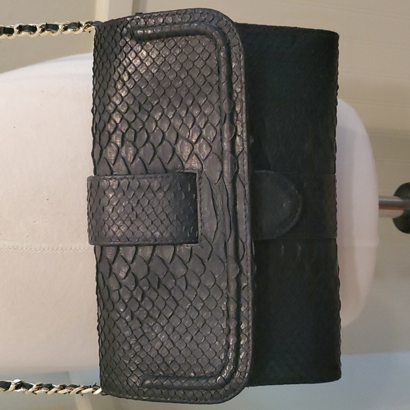 Like NEW Python skin Beirn clutch crossbody - Picture 3 of 10